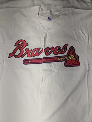 De colección Atlanta Braves Russel Atlético Abotonado Talla XL Foto 1 de 4