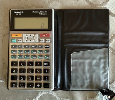 Sharp EL-738 Business / Financial Calculator with Cover Case (Working) - Image 1 of 4