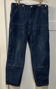 Vintage Carhartt Double Knee Jeans 38 x 34 WU138 Baumwolle Work Logger Union - Bild 1 von 12