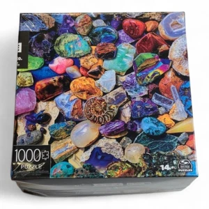 2-Pack of 1000-Piece Jigsaw Puzzles – Succulents, Rocks & Minerals [DAMAGED BOX] - Picture 1 of 6