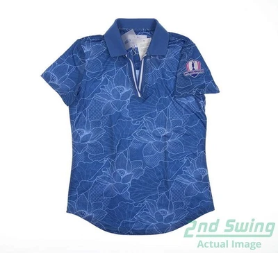Nuevo polo deportivo Haley X-Small XS azul con logotipo precio de venta sugerido por el fabricante $50 Foto 1 de 3