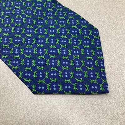 Salvatore Ferragamo Corbata por todas partes patrón Lagarto auténtico hecho... - Imagen 1 de 4