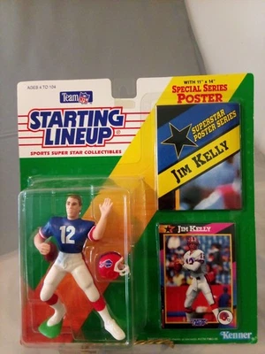 Figura de alineación inicial de Jim Kelly Bills 1992 (HOF) en paquete Foto 1 de 4