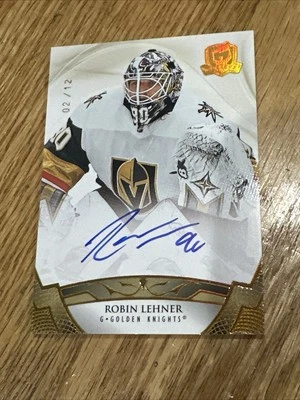 2021-22 Upper Deck The Cup Robin Lehner Auto #02/12 Knights - Image 1 of 4