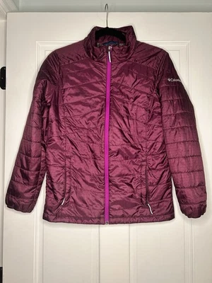 Columbia Girls Omni-Heat Lightweight Winter Puffer Jacket Size L Purple - Image 1 of 4