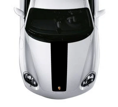 Calcomanía gráfica personalizada Porsche Cayman 2005-2014 grande a rayas lisas capó Foto 1 de 4