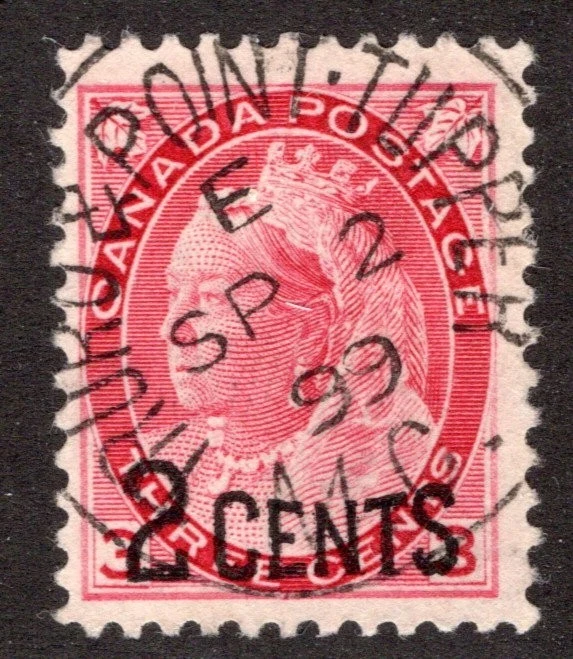 88 Scott - 3c, "TRURO & POINT TUPPER MC" SOTN anillo dividido cancelar, Canadá Foto 1 de 1