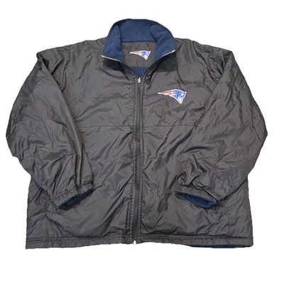 Chaqueta reversible vintage de jugador profesional de los New England Patriots años 90 NFL para hombre L Foto 1 de 4