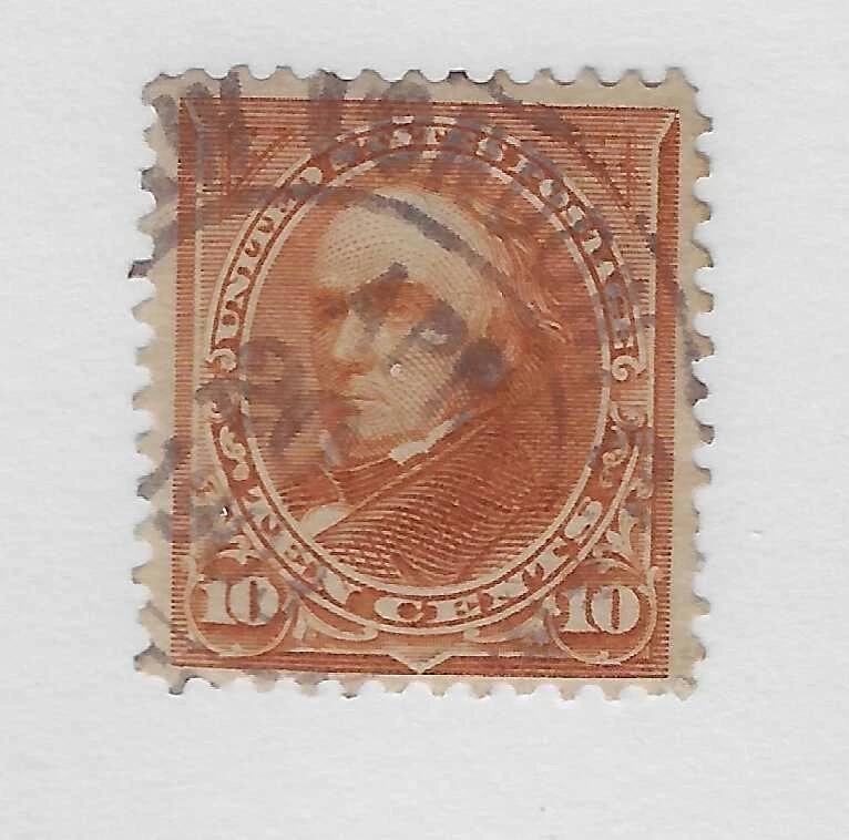 Scott # 283, 10 cents orange brown, Webster, 1898, VF+ - Image 1 of 1