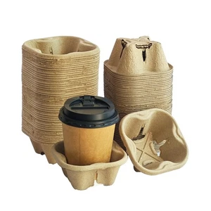 Coffee Cup Holder Disposable Cup Holder Tray, One Cup Carrier Tray 200 Pack,B... - Picture 1 of 5