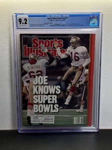 Sports Illustrated February 5 1990 Joe Montana Joe Knows Super Bowls CGC 9.2 - Picture 1 of 2