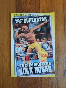 WWF Hulk Hogan Coliseum Video Cartolina Promozionale Wrestling WWE WCW AEW - Foto 1 di 2