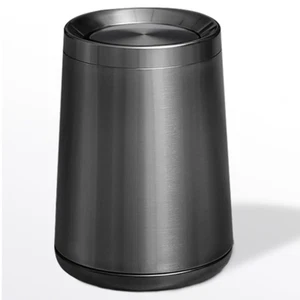 10 L/2.6Gallen Swing Lid Trash Can,Brushed Stainless Steel Garbage Can with Flip - Picture 1 of 11