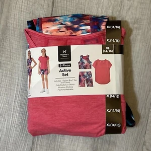 NEW Member's Mark Youth Girl's Moisture Wicking 3 Piece Active Set XL 14/16 - Picture 1 of 16