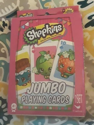 Shopkins Cardinal Jumbo Playing Cards Kids Pink Cards Ages 3+  - Image 1 of 3