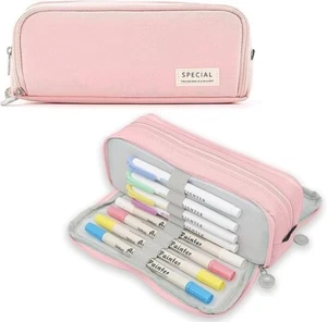 Federmäppchen groß 3 Fächer – Stifteetui & Organizer – Schule Uni Büro Reise - Bild 1 von 24