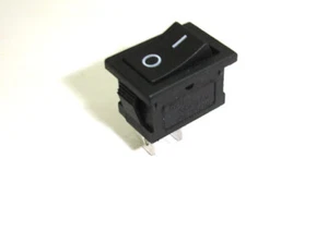 Wippe Schalter 21x15mm schwarz Farbe 4-POS 250V 6A Mini Ein Aus Schalter DIY 10tlg - Bild 1 von 3