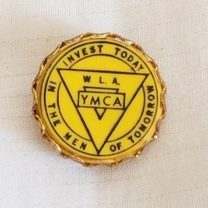 Vintage YMCA Los Angeles Gold Yellow Pin Enamel - Picture 1 of 3