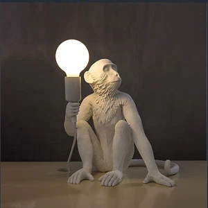 Monkey Table Lamp Desk Lamp Resin Monkey Lamp Bedroom Bedside Reading Lamp New - Picture 1 of 20