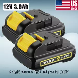 2x for Dewalt 10.8V Battery 3.0Ah XR Li-Ion DCB120 DCB121 DCB123 DCB125 DCB127 - Picture 1 of 10