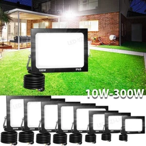 LED Flood Light 10W-300W Cool White Security Lamp Outdoor Garden IP65 220V-240V - Picture 1 of 15