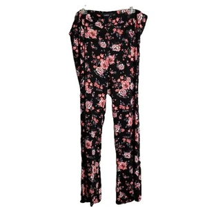 Torrid Black Floral Wide Leg Palazzo Pants Plus Size 20 Romantic Boho Revival - Picture 1 of 10