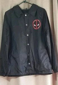 Marvel's Deadpool Logo Jacket Windbreaker Size Medium (READ DESCRIPTION) - Picture 1 of 5