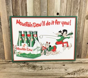 Mountain Dew Hillbilly Cola Pop Soda 17" Metall Blechschild Vintage Bar Man Cave Neu - Bild 1 von 2