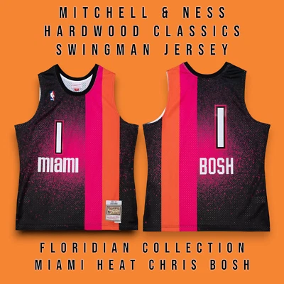 Mitchell & Ness Floridian Miami Heat Chris Bosh HWC Swingman Jersey Men's 2XL - Image 1 of 4
