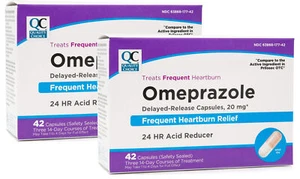 Omeprazole 20 mg Delayed-Release | Acid Reducer | 42 Count Capsules (Pack of 2) - Picture 1 of 5