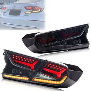 LED Tail Lights for Honda Accord 2018-2023 10th Gen Black Rear Lamps Assembly - Picture 1 of 5