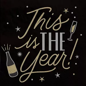 This is the Year New Year Year's Eve Holiday Party Paper Luncheon Napkins - Picture 1 of 1