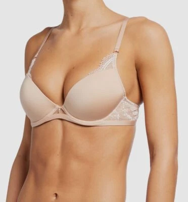 Lise Charmel Women's Beige Adjustable Lace Trim Ecrin Contour Bra Size 32D - Image 1 of 3