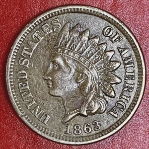 1863 INDIAN HEAD CENT - Picture 1 of 2