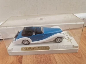 1/43 SOLIDO AGE D'OR - CLASSIC 1939 DELAHAYE 135M BLUE/WHITE DIECAST CAR - Picture 1 of 3