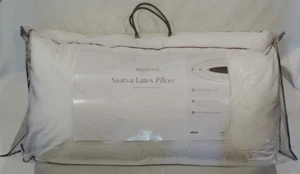 2 Pk SAATVA LATEX PILLOWS KING Sz 18"x34" ORGANIC COTTON Luxury HIGH LOFT $310 - Picture 1 of 8
