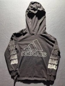 Adidas Boys' Long Sleeve Cotton Bos Logo Hooded T-Shirt Youth 6 - Picture 1 of 7