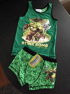 BNWT Boys Sz 4 to 6 Skylanders Underwear Singlet Tank Top & Trunk Underpants Set - Picture 1 of 2
