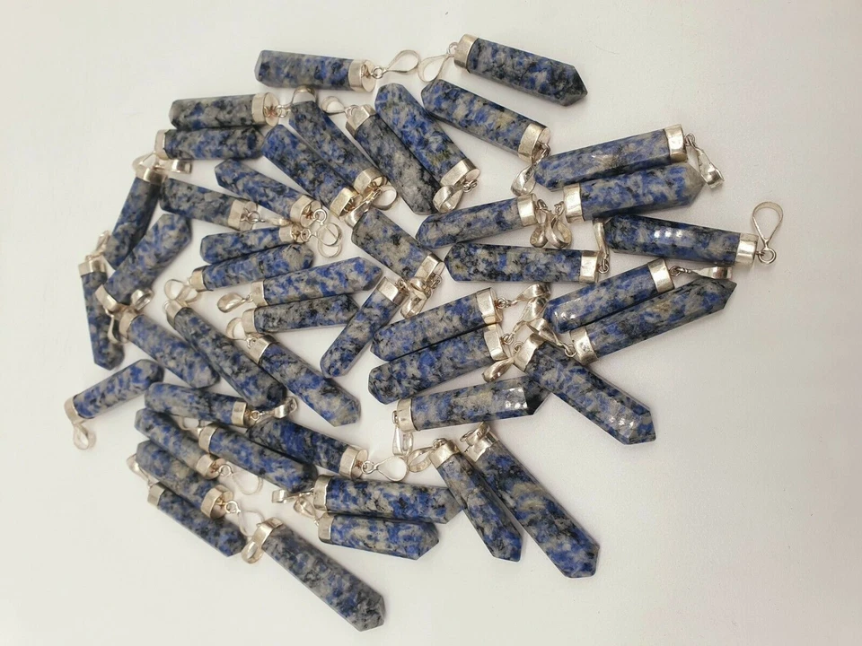 Sodalite Rimorchio a Punta / Perno Argento Prese 3-4cm Pietra Preziosa - Immagine 1 di 1