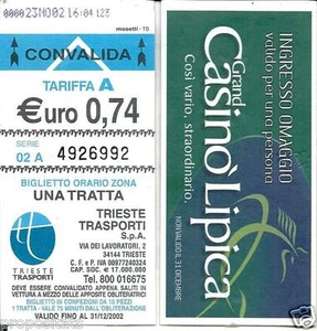 ww 09 TRIESTE TRASPORTI 2002 - Biglietto orario zona 1 tratta. - € 0,74 - ticket - Imagen 1 de 1