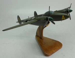 P-38 Lightning Fighter Aircraft Wood Model Replica Small Free Shipping - Picture 1 of 1