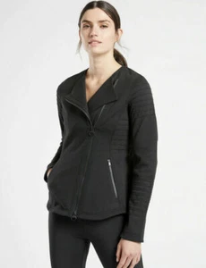 NEW ATHLETA Moto Jacket PLUS SIZE 2X BLACK #982849 - Picture 1 of 8