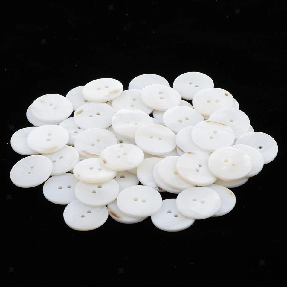 50Pieces Round Shell Buttons For 0.79inch - Image 1 of 1