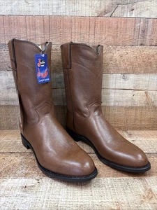 Justin Boots Jackson Size 9D Roper Mens Tan Casual Boots 3714 - Picture 1 of 12