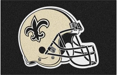 New Orleans Saints Floor Mat Area Rug, 20x30 Inch, Nylon, Anti-Skid Backing - Image 1 of 4