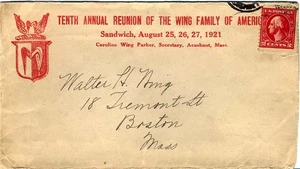 Massachusetts Acushnet Sta. New Bedford 1921 Ziffer Duplex 1907-1925 Red Illu - Bild 1 von 1