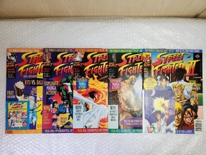Vintage 1994 Street Fighter 2 Zeitschriften 1 - 5 mit Stickern, Plakaten & Postkarte - Bild 1 von 24