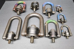 9pc Swivel / Pivot Hoist Ring Lot 1000 - 7000 Lb ¾"-10 ⅜"-16 ½"-13  Machinist - Picture 1 of 12
