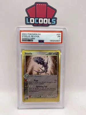 2003 Pokemon Ex #23 Steelix Reverse Foil PR Sandstorm PSA 1 - Image 1 of 2