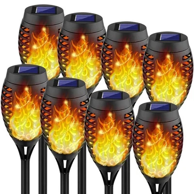 Kurifier Solar Lights Outdoor, 8Pack Solar Torch Light with Flickering Flame,... - Image 1 of 4